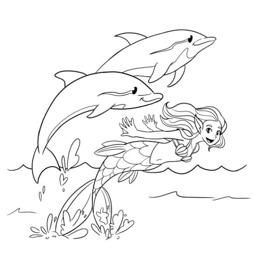 Mermaid Coloring Book: For Kids Ages 4-8, 9-12