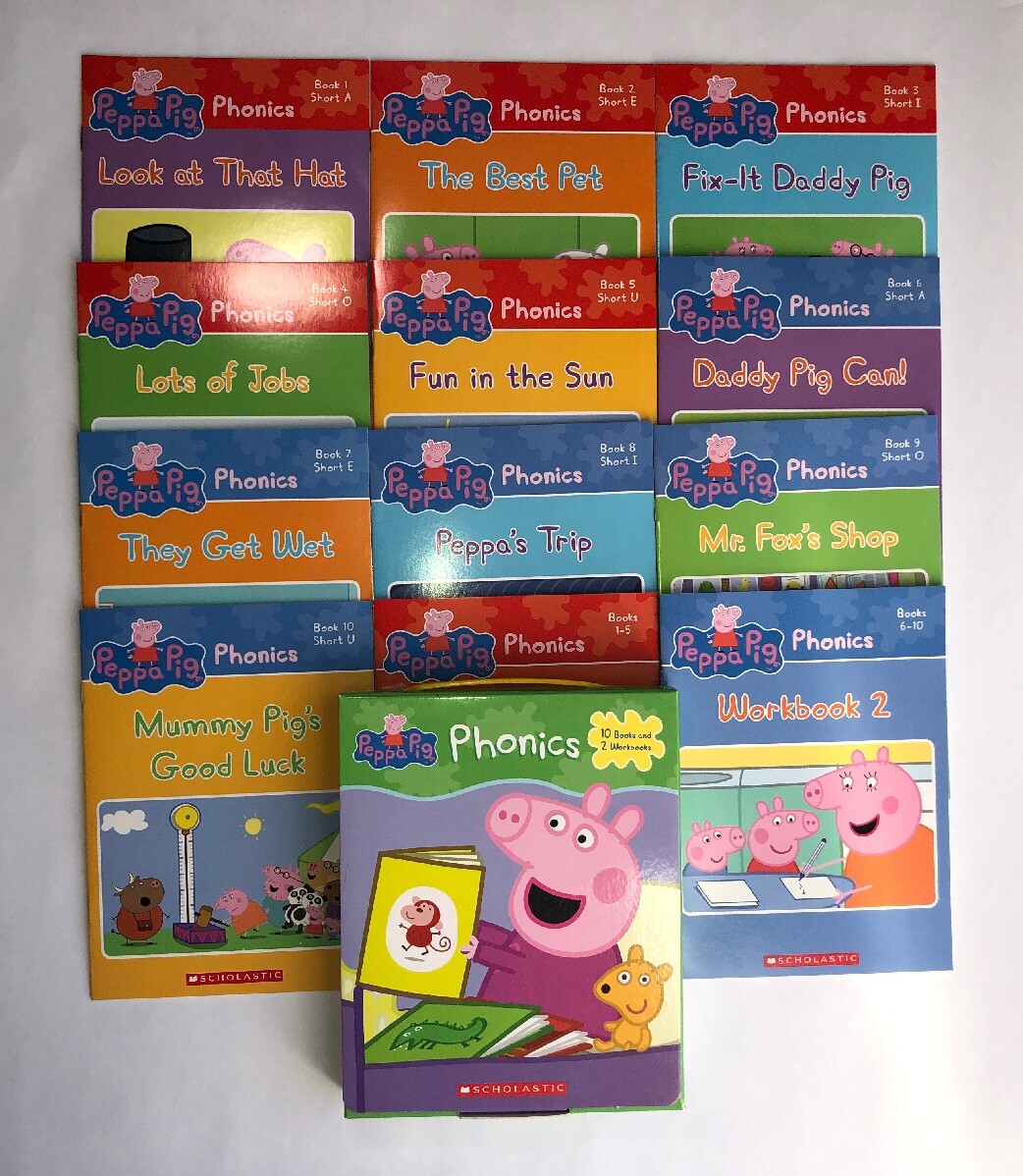 Peppa Pig Childrens Books Phonics Learn to Read Gift Set Lot 12