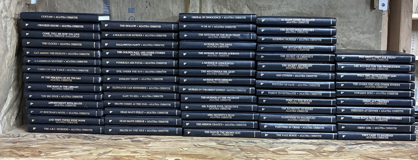 Agatha Christie Mystery Collection (LOT of 65) Bantam HC Leatherette Editions