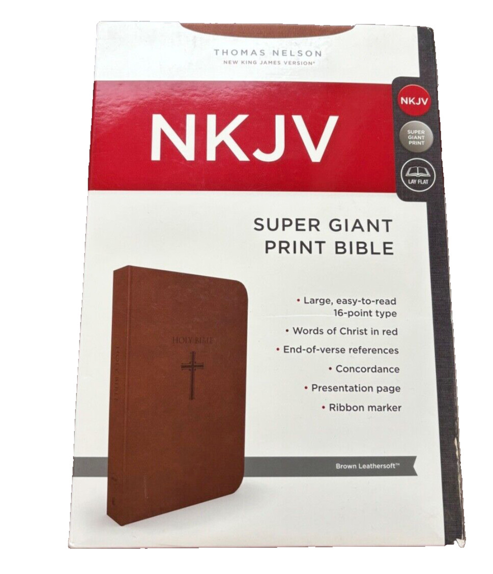 Super Giant Print Bible NKJV Imitation Leather Largest Print 16 point BRAND NEW!