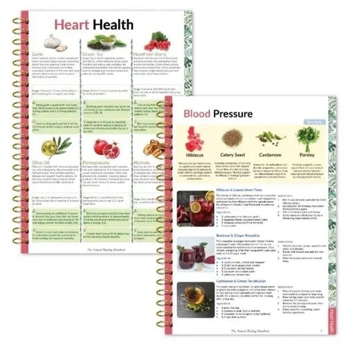 The Natural Healing Handbook, Spiral-Bound Guide For Herbal Remedies And Natural